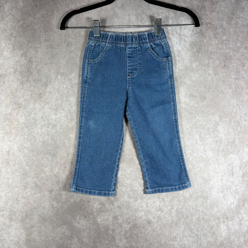 Carhartt Jeans Kids 2T Blue Denim Pull-On Elastic Waist Workwear Durable School
